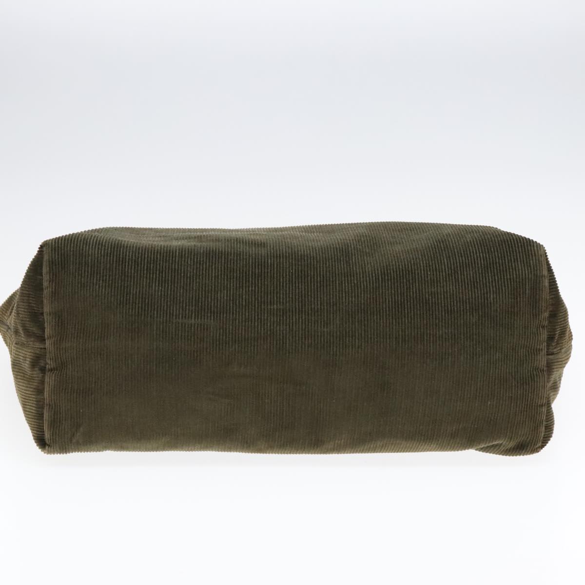 FENDI Tote Bag Corduroy Khaki fm3899