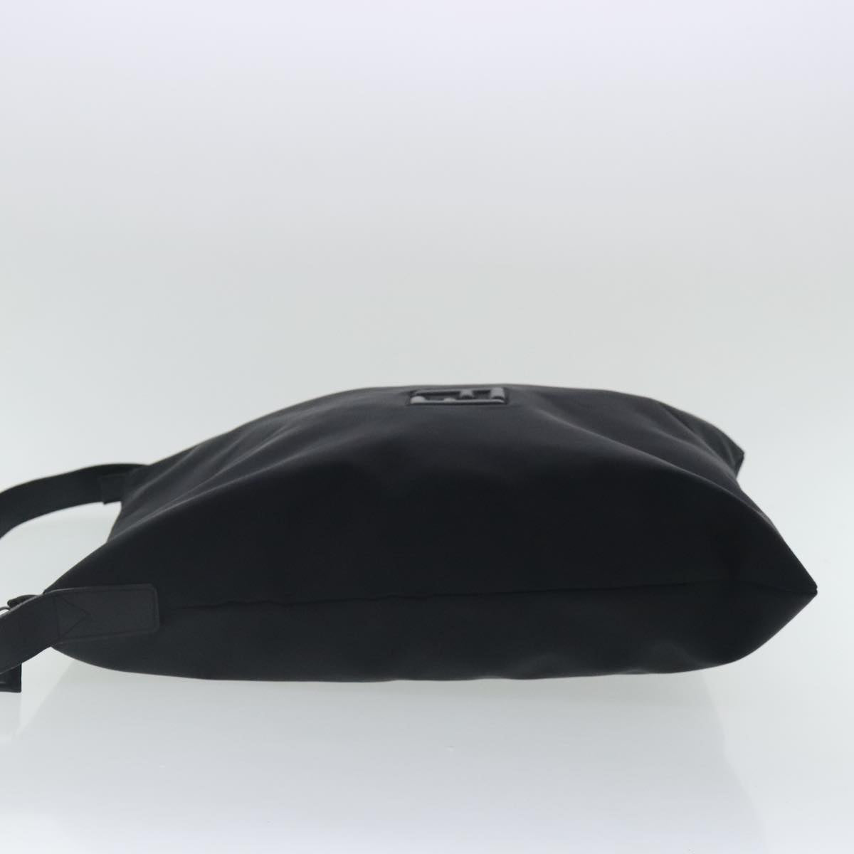 FENDI Shoulder Bag Nylon Leather Black Silver fm3934