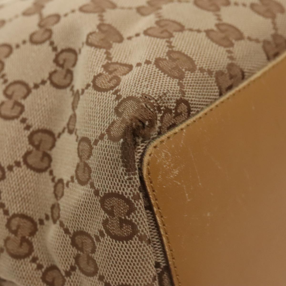 GUCCI GG Canvas Tote Bag Beige Gold 002 1098 3444 fm4010