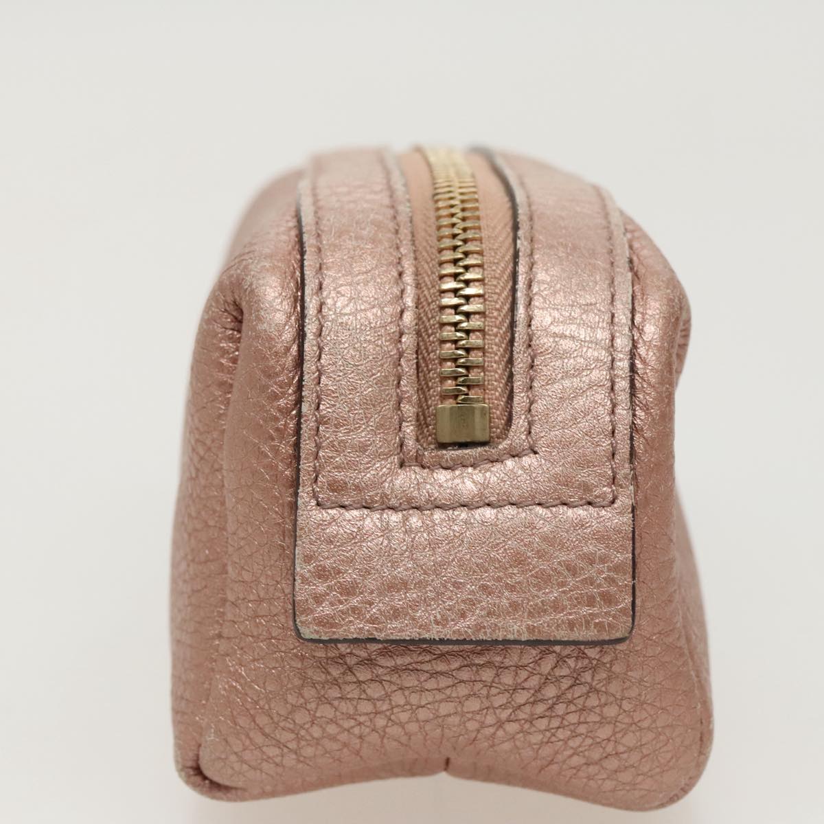 GUCCI Pouch Leather Pink Gold 308634 fm4022