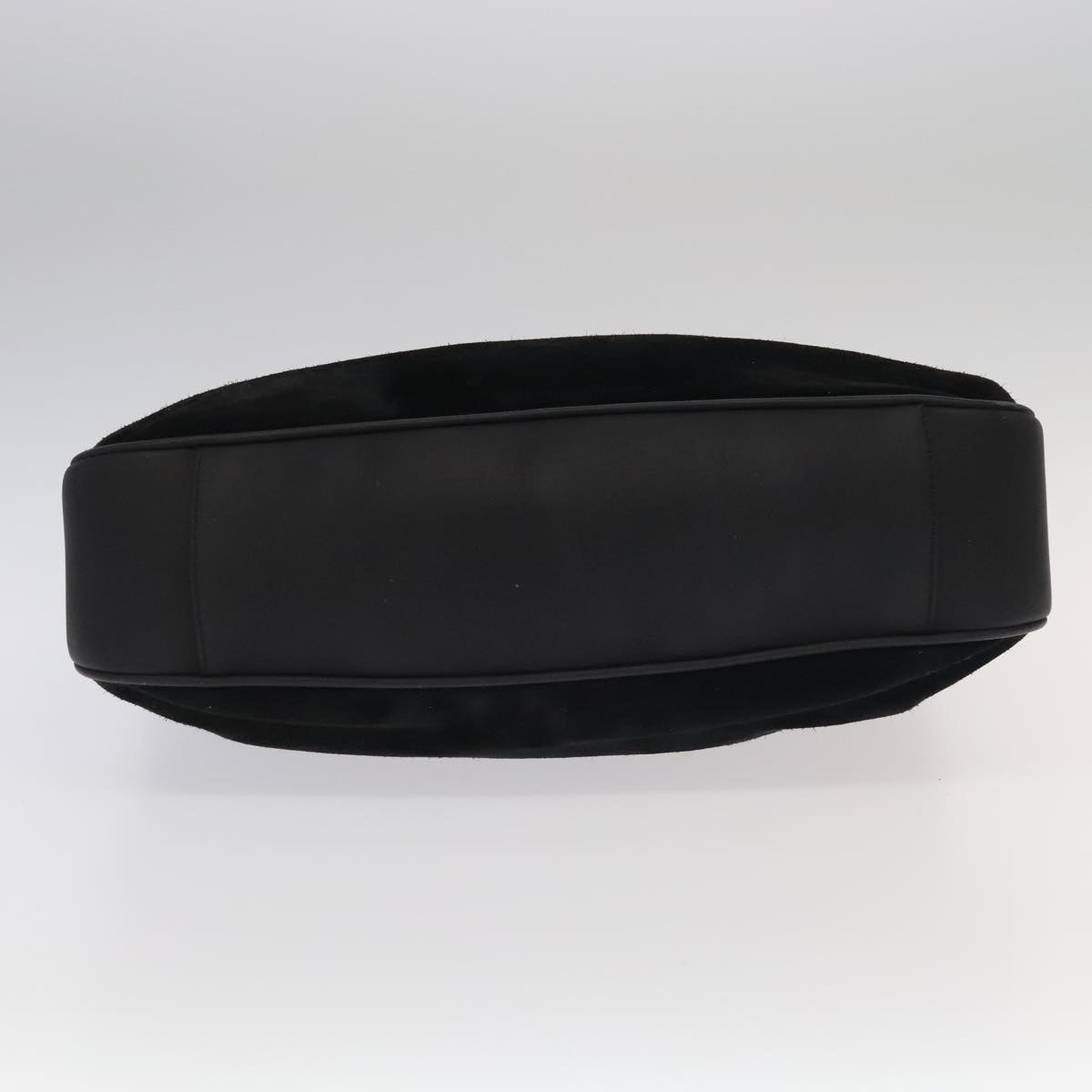 GUCCI Bamboo Hand Bag Suede 2way Black Gold 001 1014 1577 fm4060