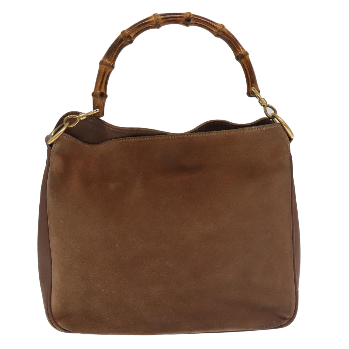 GUCCI Bamboo Hand Bag Leather Brown Gold 001 1705 1638 fm4084