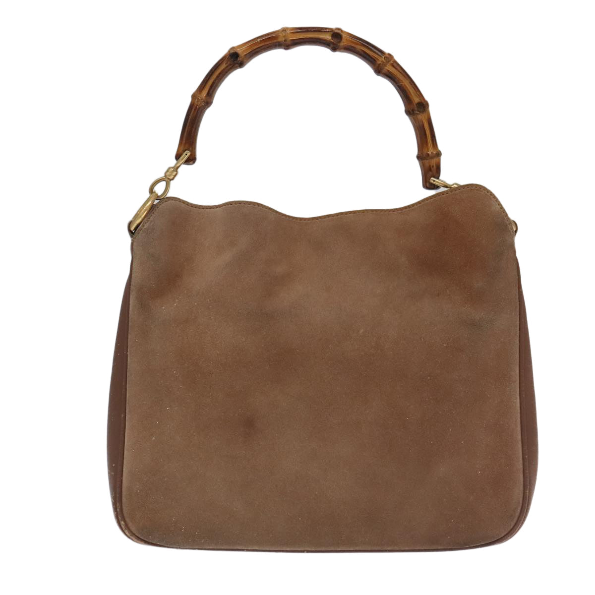 GUCCI Bamboo Hand Bag Leather Brown Gold 001 1705 1638 fm4084
