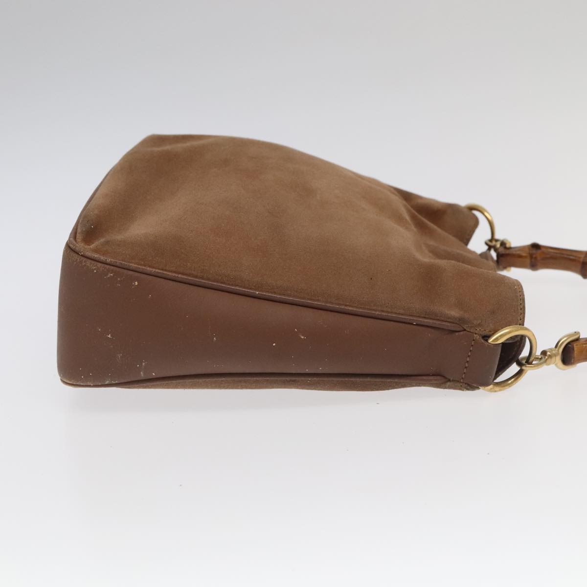 GUCCI Bamboo Hand Bag Leather Brown Gold 001 1705 1638 fm4084