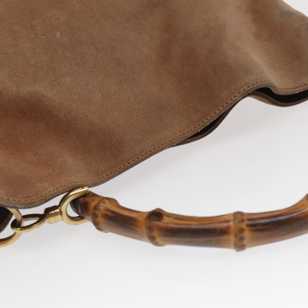 GUCCI Bamboo Hand Bag Leather Brown Gold 001 1705 1638 fm4084