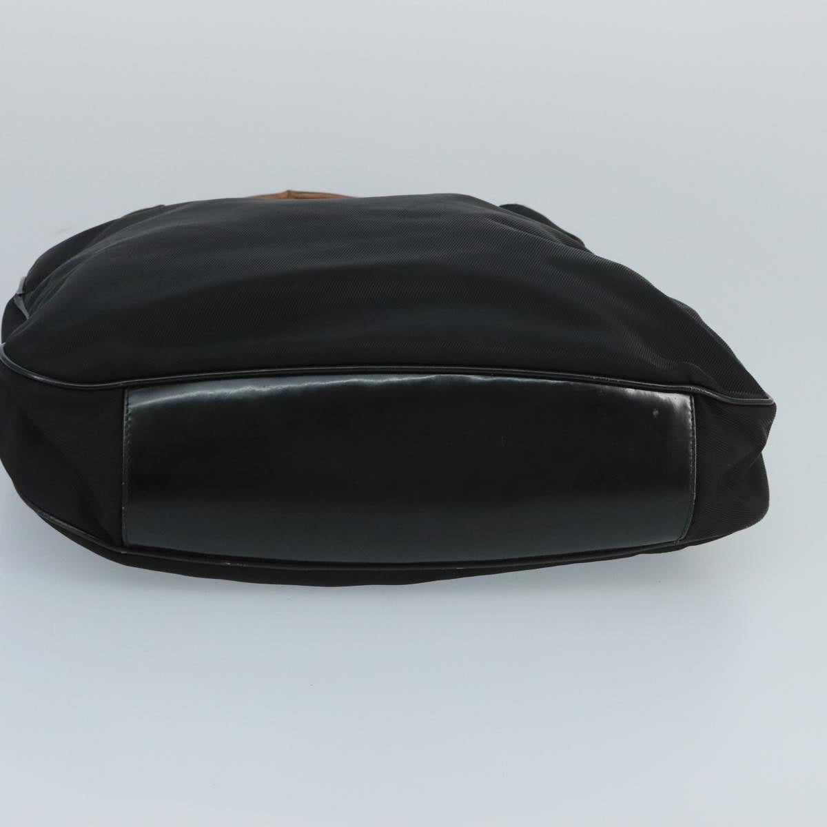 GUCCI Bamboo Hand Bag Nylon 2way Black Silver 001 2404 1577 fm4088