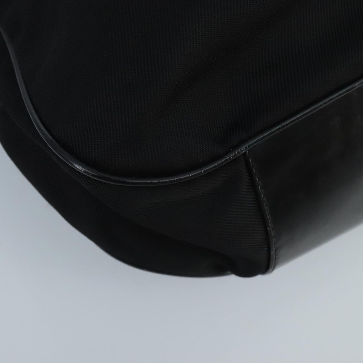 GUCCI Bamboo Hand Bag Nylon 2way Black Silver 001 2404 1577 fm4088