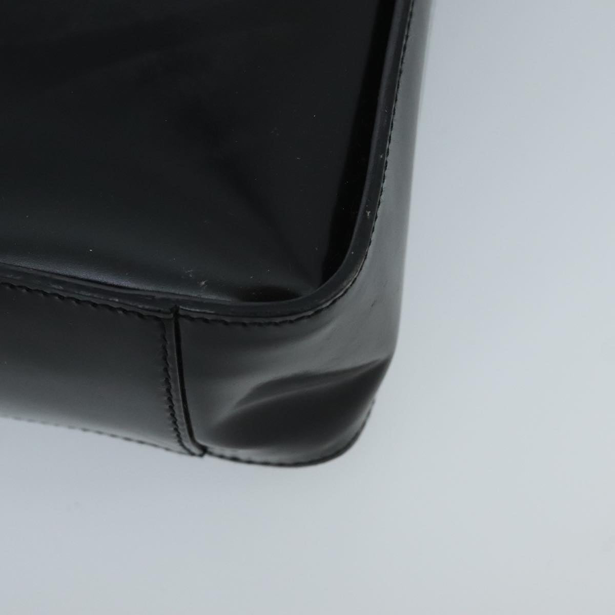 GUCCI Shoulder Bag Enamel Black 001 3032 fm4101