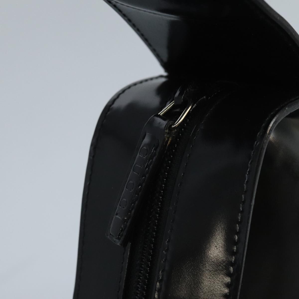 GUCCI Shoulder Bag Enamel Black 001 3032 fm4101