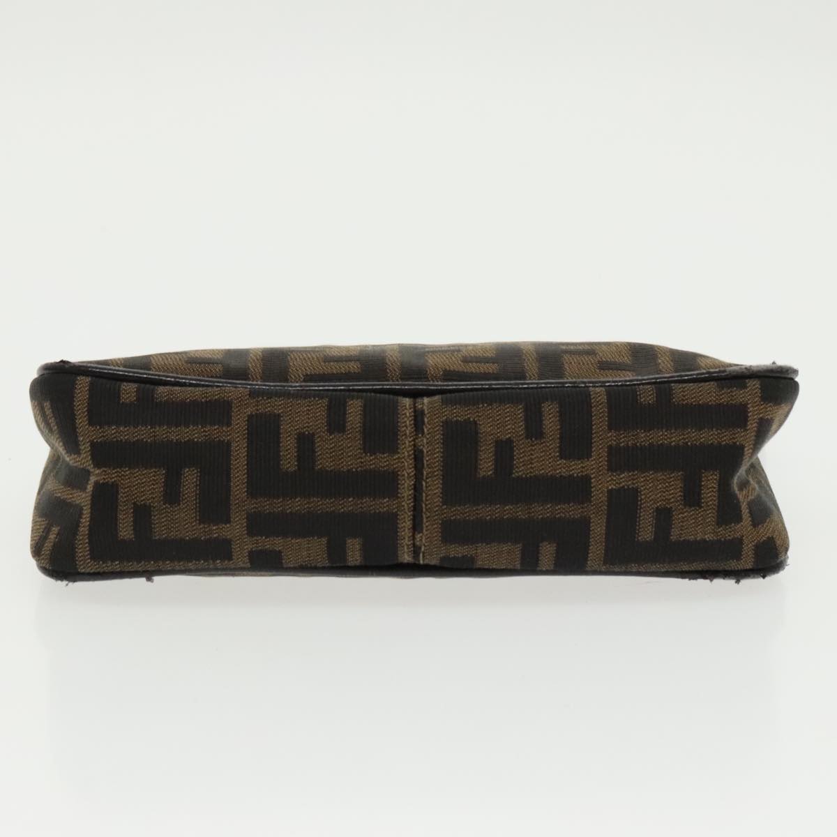 FENDI Zucca Canvas Pouch Brown Black fm4107