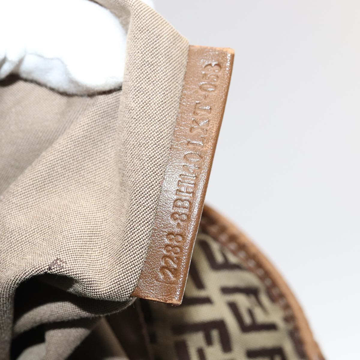 FENDI Zucchino Canvas Hand Bag Beige fm4127