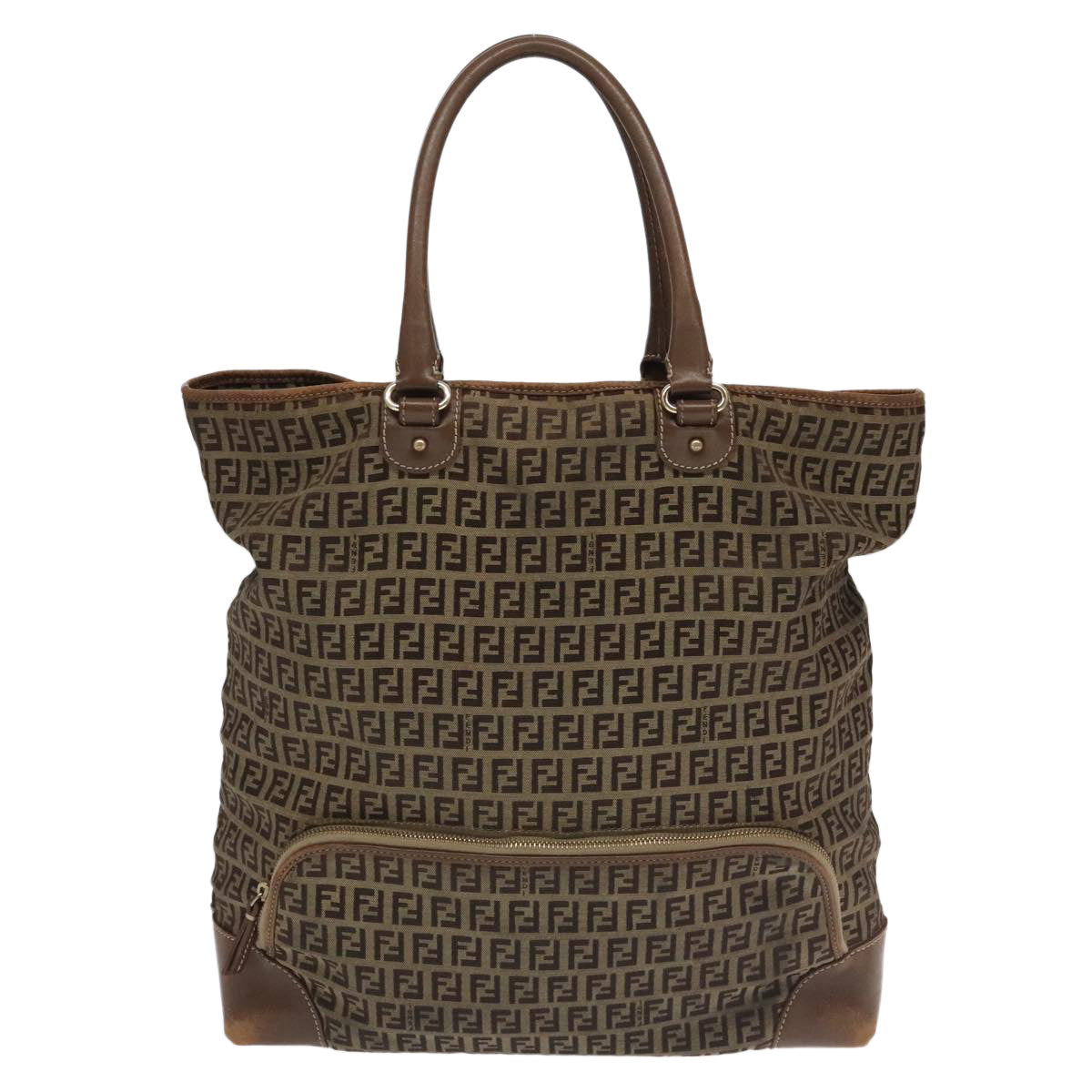 FENDI Zucchino Canvas Hand Bag Beige fm4127