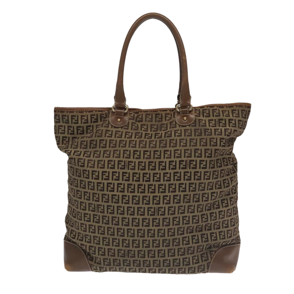 FENDI Zucchino Canvas Hand Bag Beige fm4127