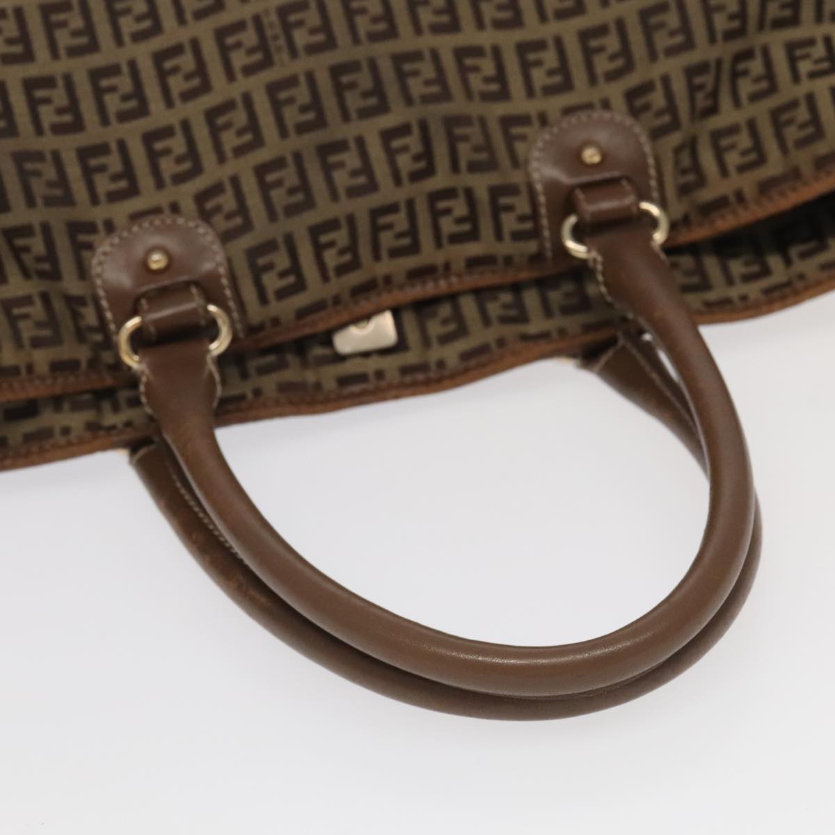 FENDI Zucchino Canvas Hand Bag Beige fm4127