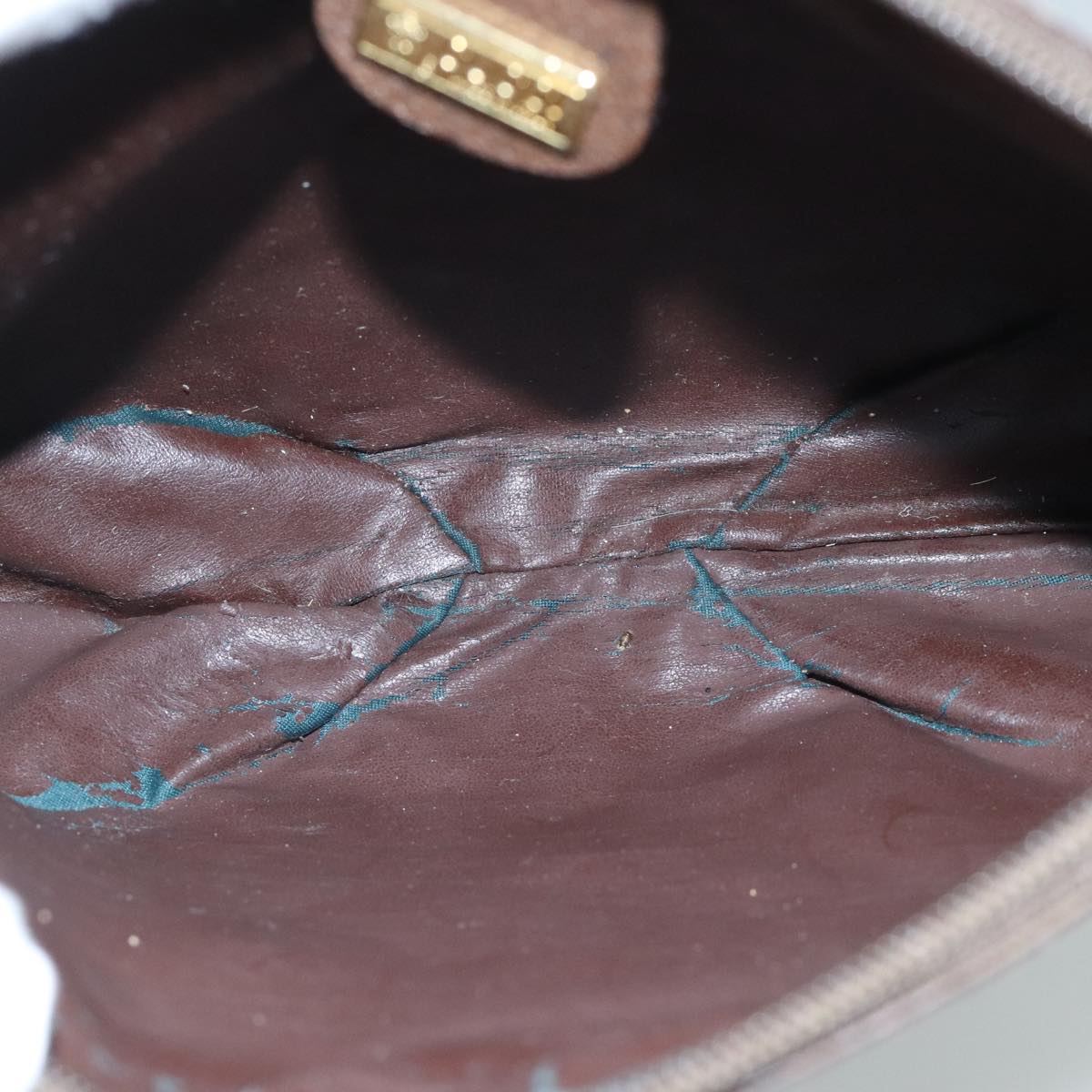 GUCCI GG Supreme Clutch Bag PVC Beige fm4139