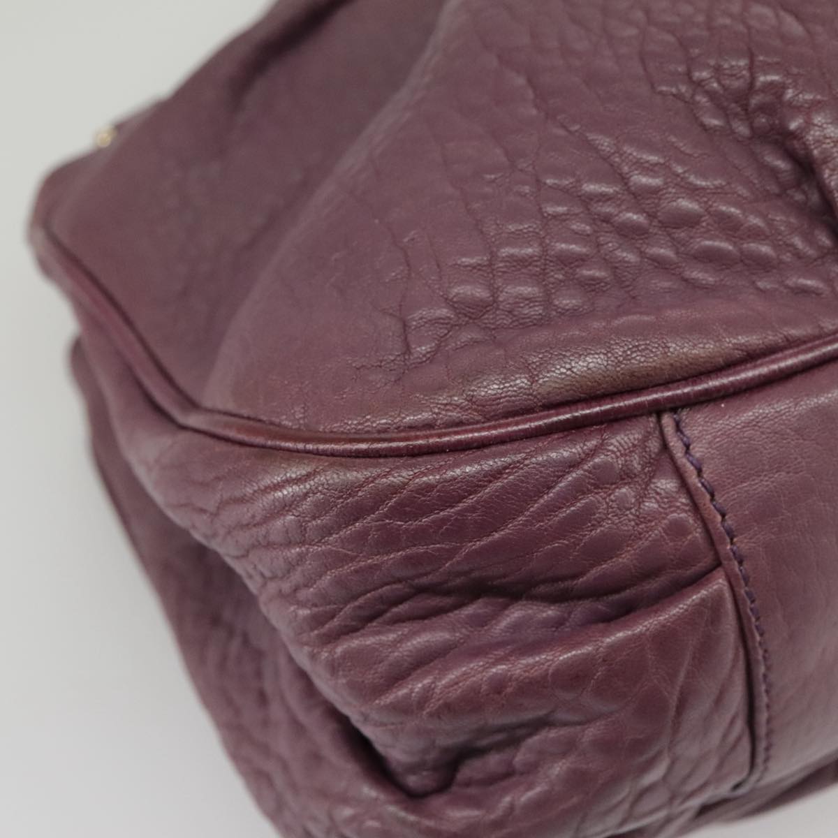 FENDI Hand Bag Leather Purple 8BR615 fm4167