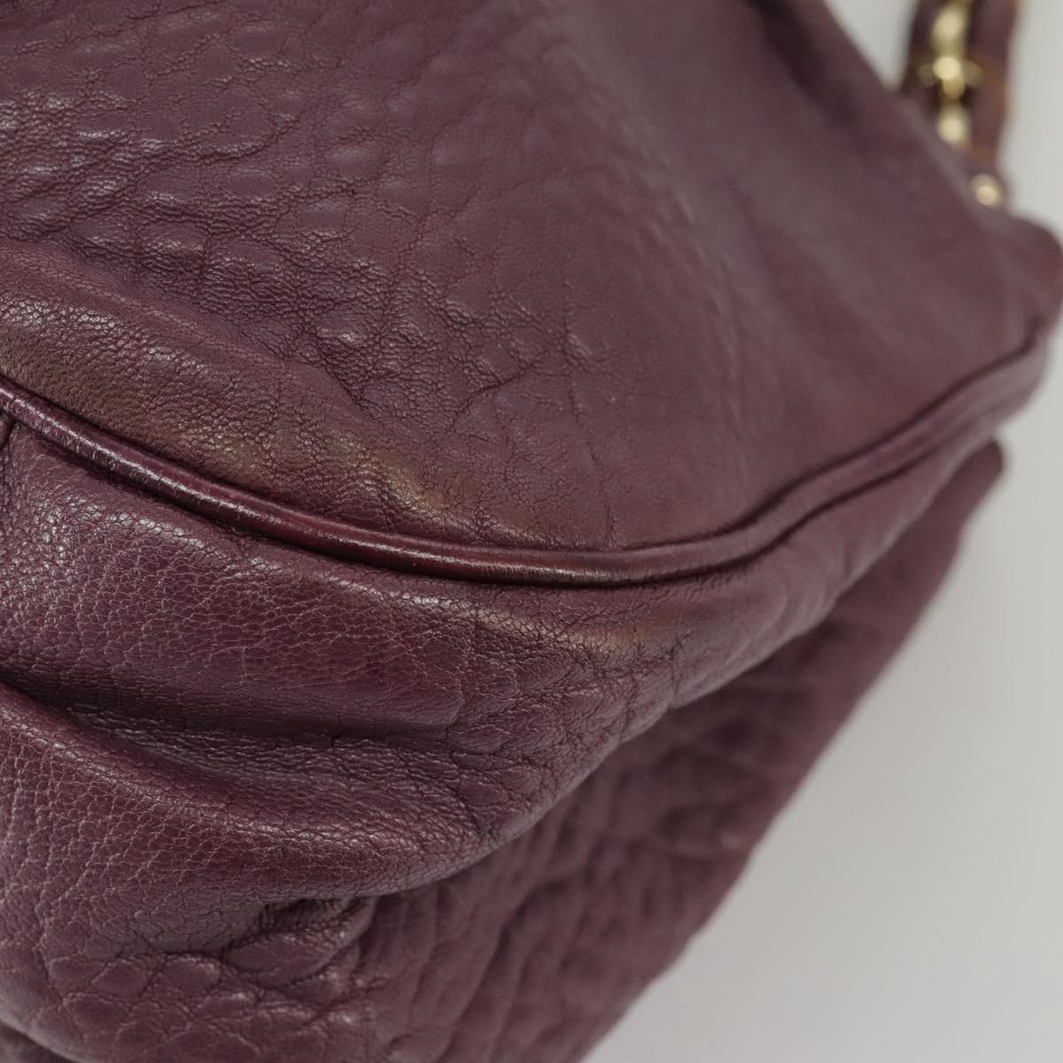 FENDI Hand Bag Leather Purple 8BR615 fm4167