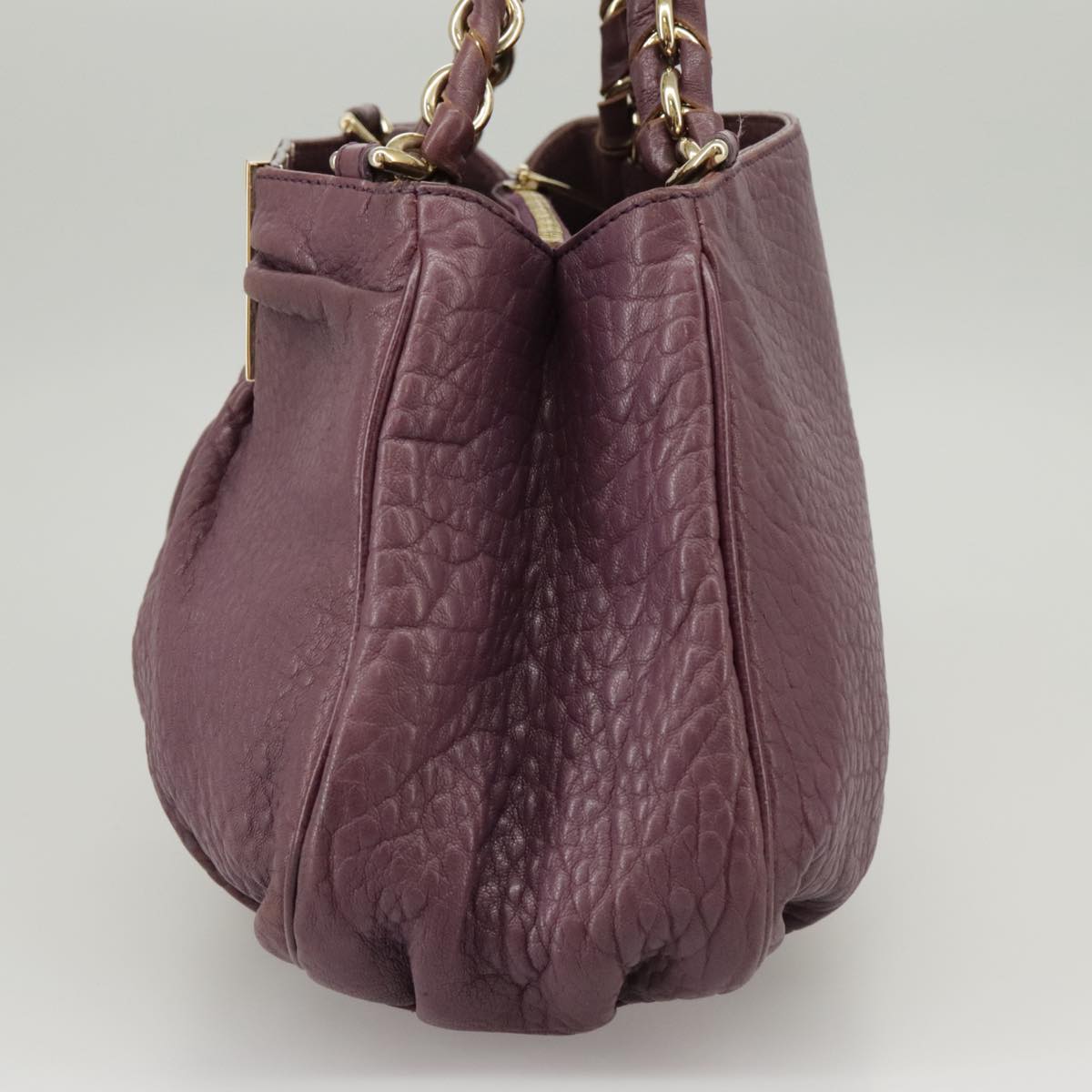 FENDI Hand Bag Leather Purple 8BR615 fm4167