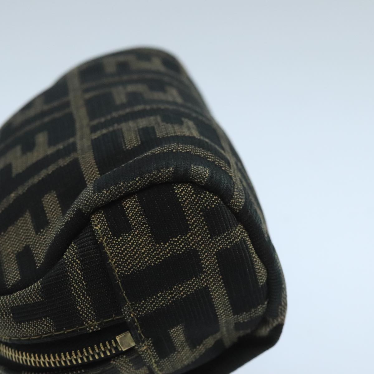 FENDI Zucca Canvas Pouch Brown Black fm4180