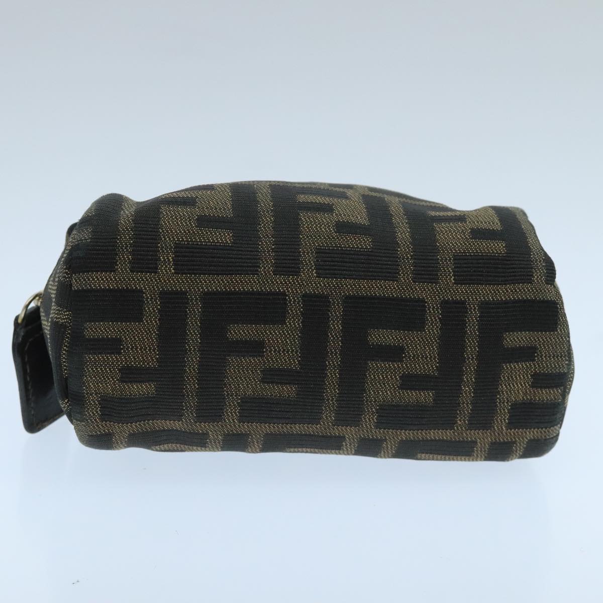 FENDI Zucca Canvas Pouch Brown Black fm4180