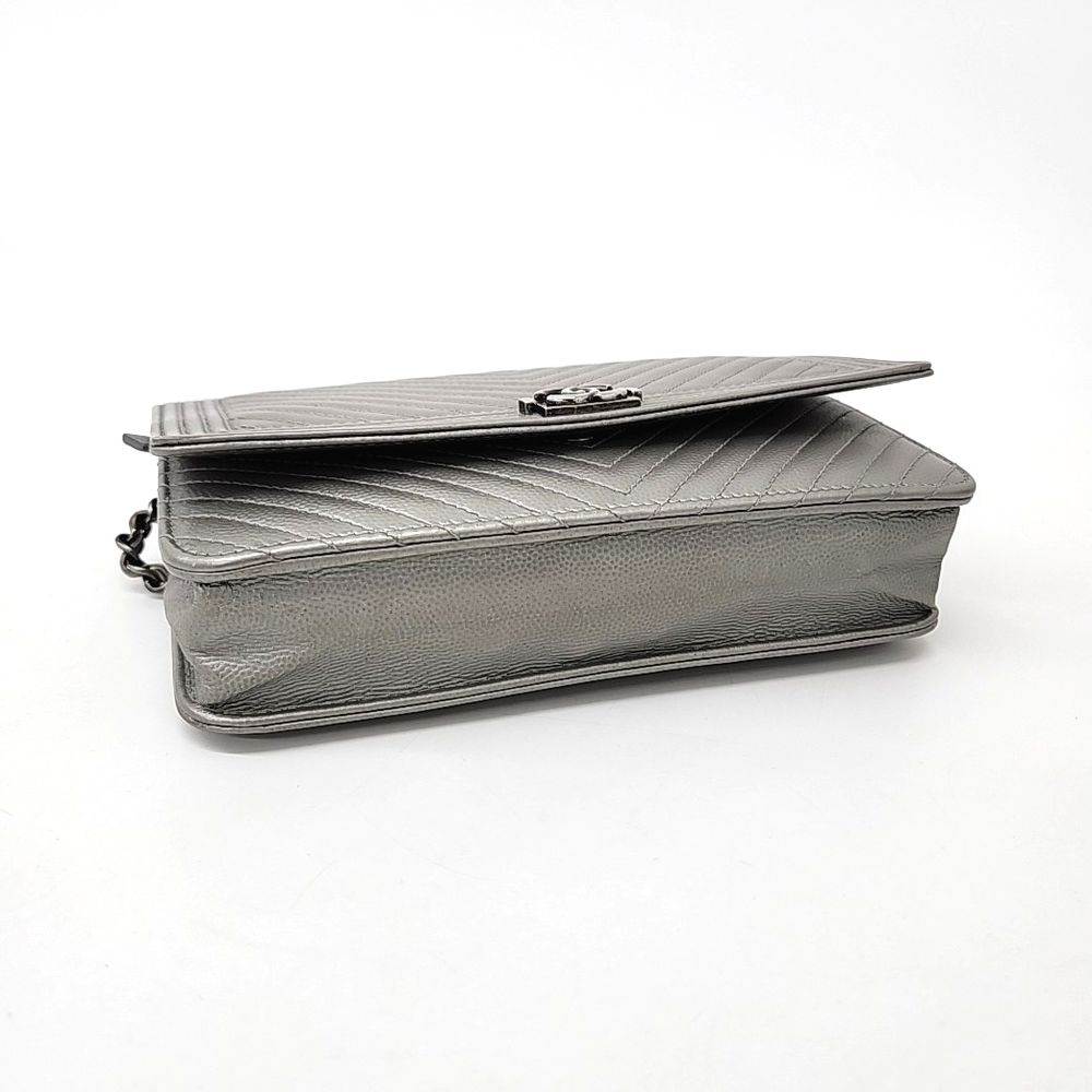 Chanel Caviar Chevron Woc Mini Cross Bag A80287 (10154313)