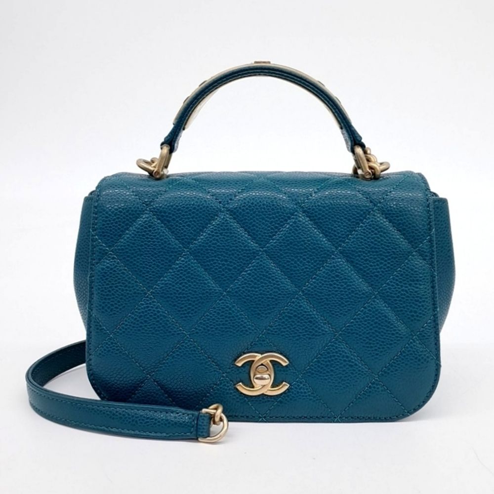 Chanel Caviar Top Handle Tote And Shoulder Bag (10174916)
