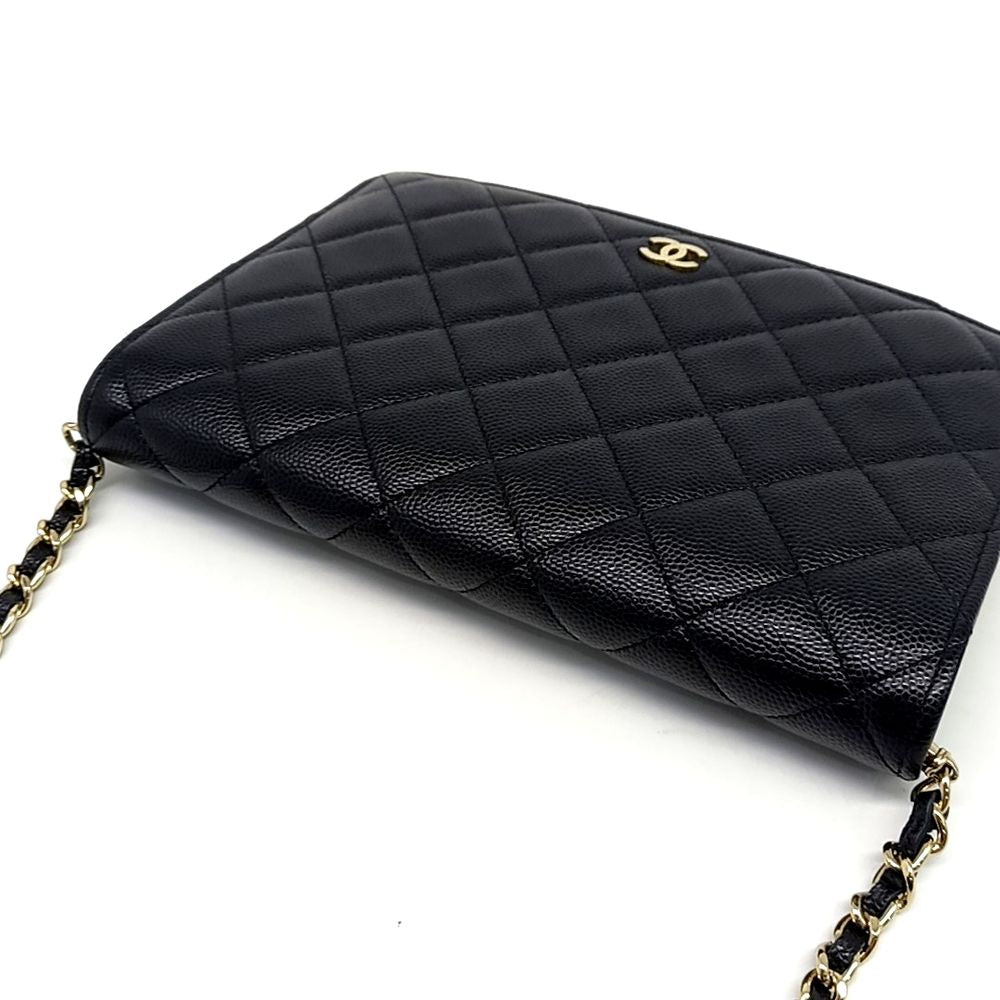 Chanel Caviar Chain Clutch And Cross Bag (10181052)