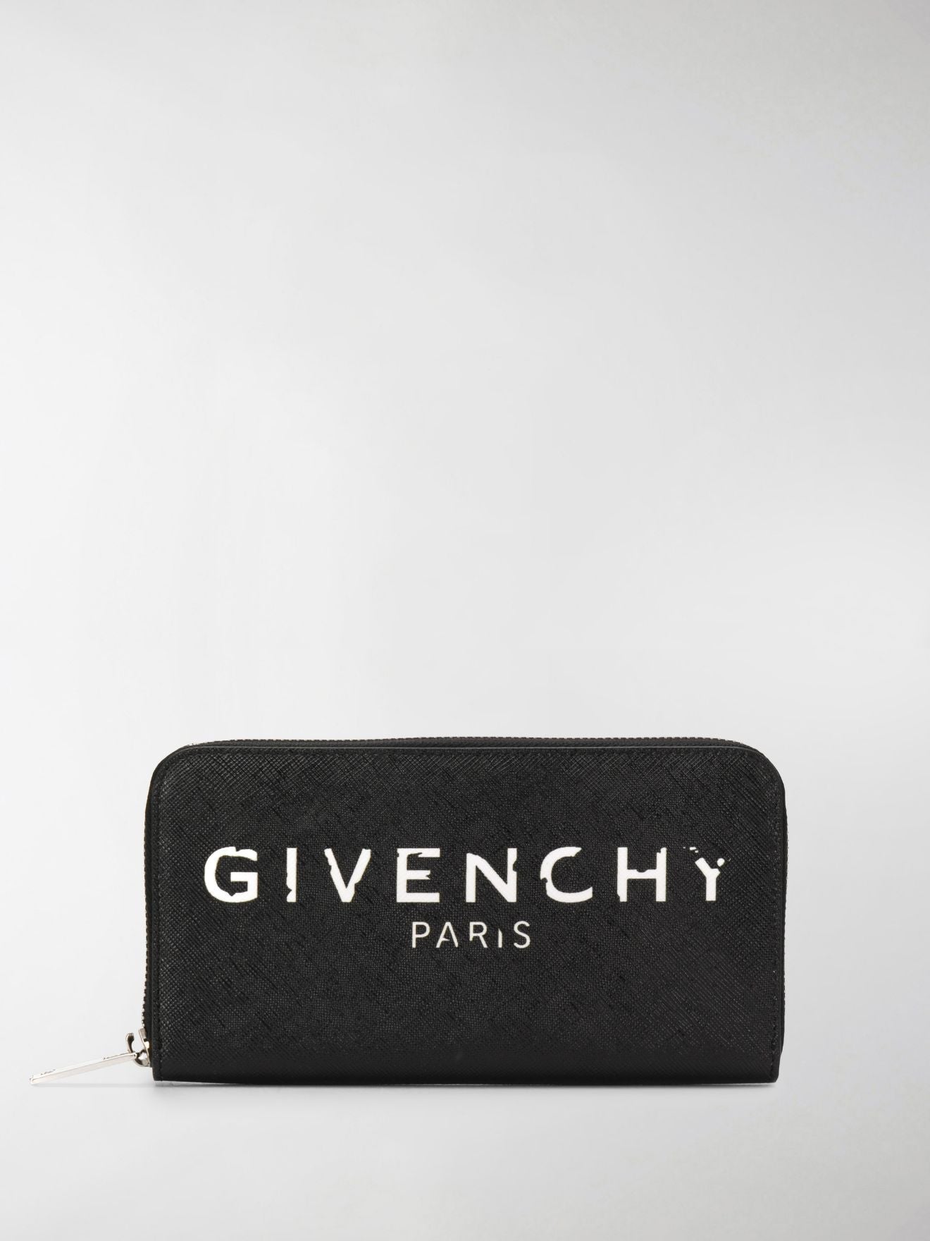 Givenchy -effect logo zip-around wallet