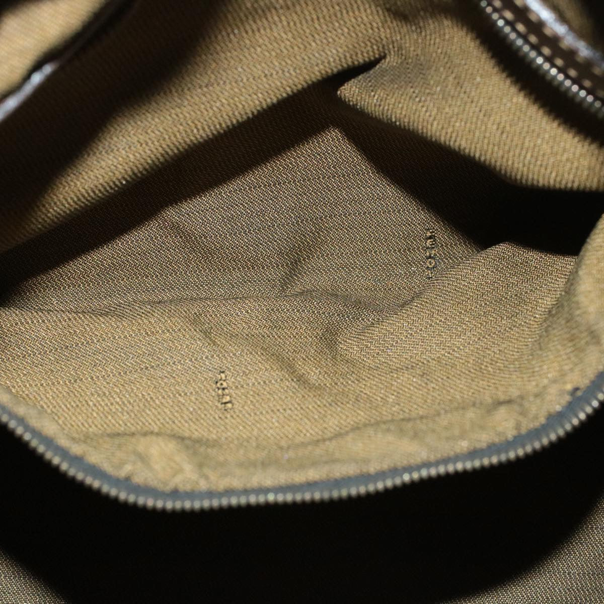 FENDI Zucca Canvas Hand Bag Black Brown am092g