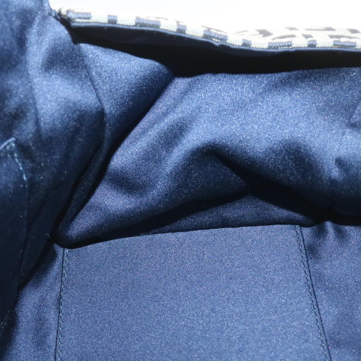 FENDI Zucchino Canvas Hand Bag Blue Navy am1197g