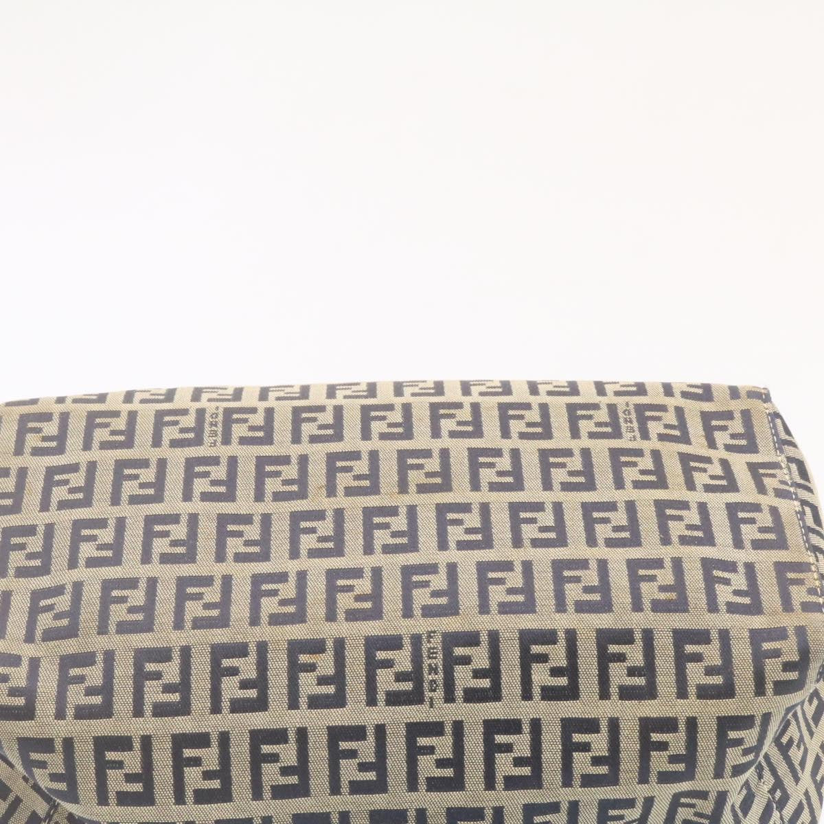 FENDI Zucchino Canvas Hand Bag Blue Navy am1197g