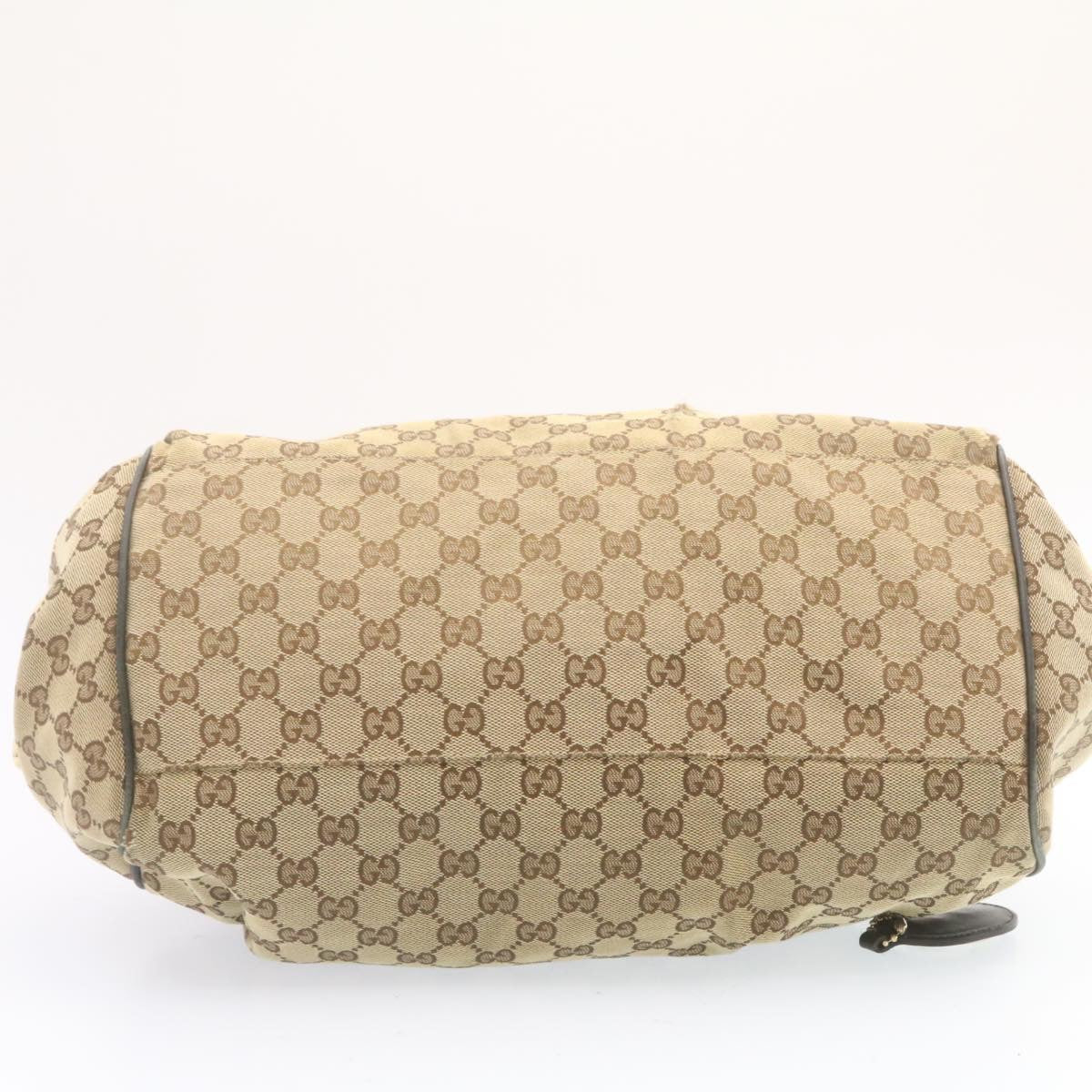 GUCCI GG Canvas Tote Bag 2way Beige Black am1226g