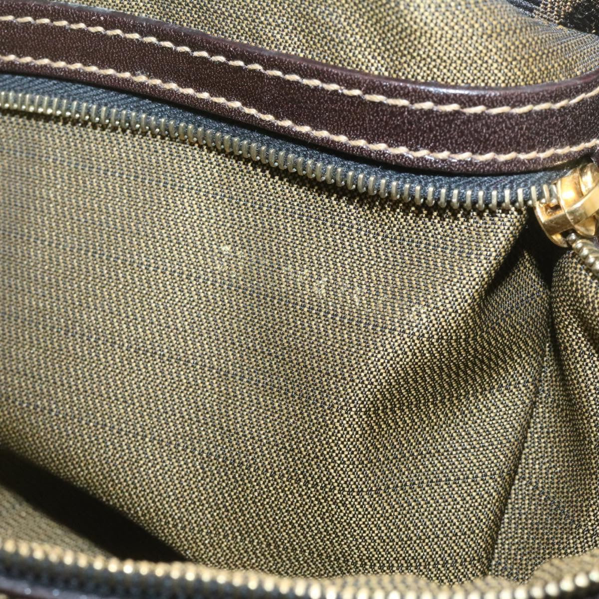 FENDI Zucca Canvas Shoulder Bag Black Brown am1243g