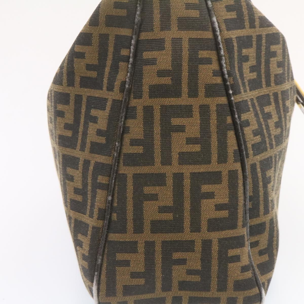 FENDI Zucca Canvas Shoulder Bag Black Brown am1243g