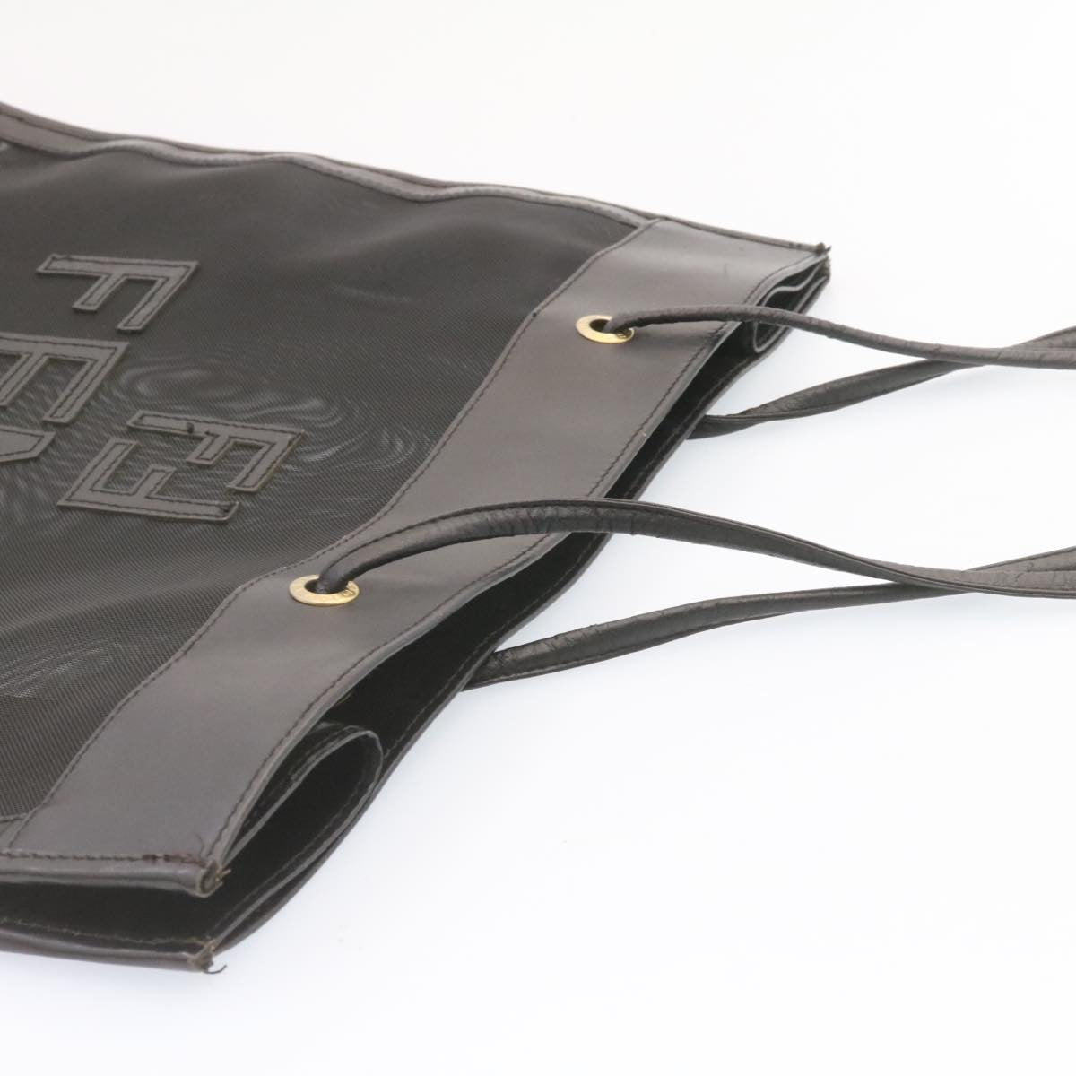 FENDI Tote Bag Nylon See-through mesh Black am1409g