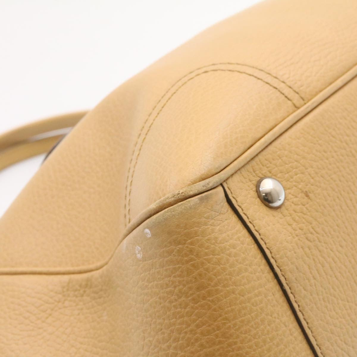 GUCCI Princy Line Tote Bag Leather Beige am1445g