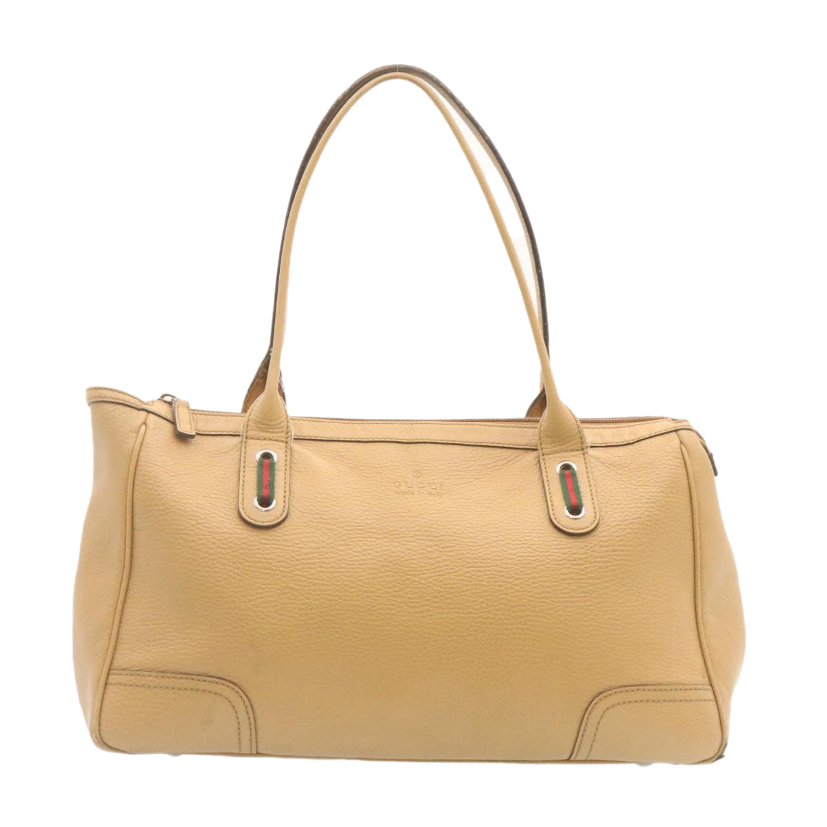 GUCCI Princy Line Tote Bag Leather Beige am1445g