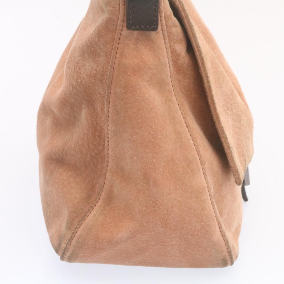 FENDI Mamma Baguette Shoulder Bag Suede Pink am1493g