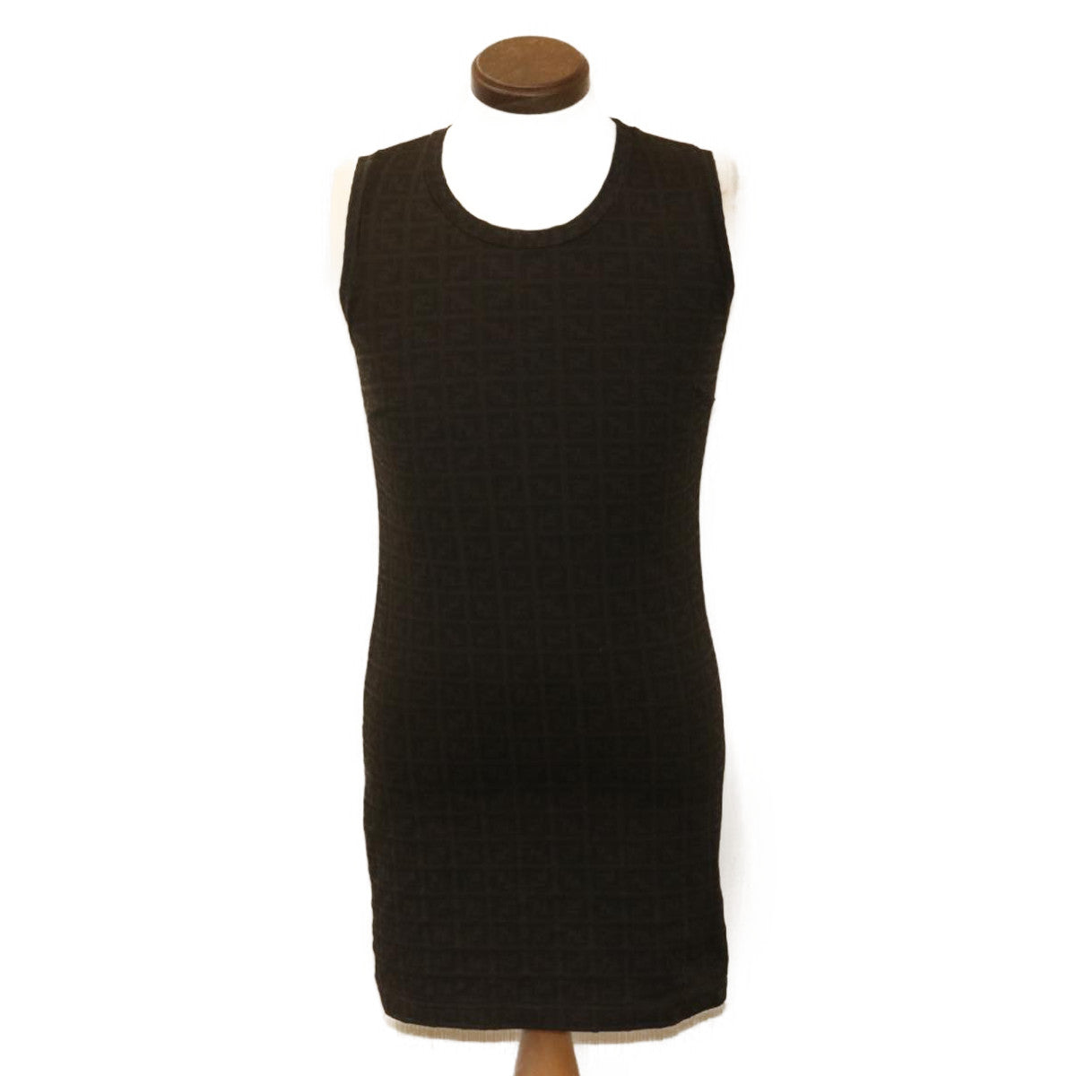 FENDI ZucchinoCanvas dress Dark Brown am1628g