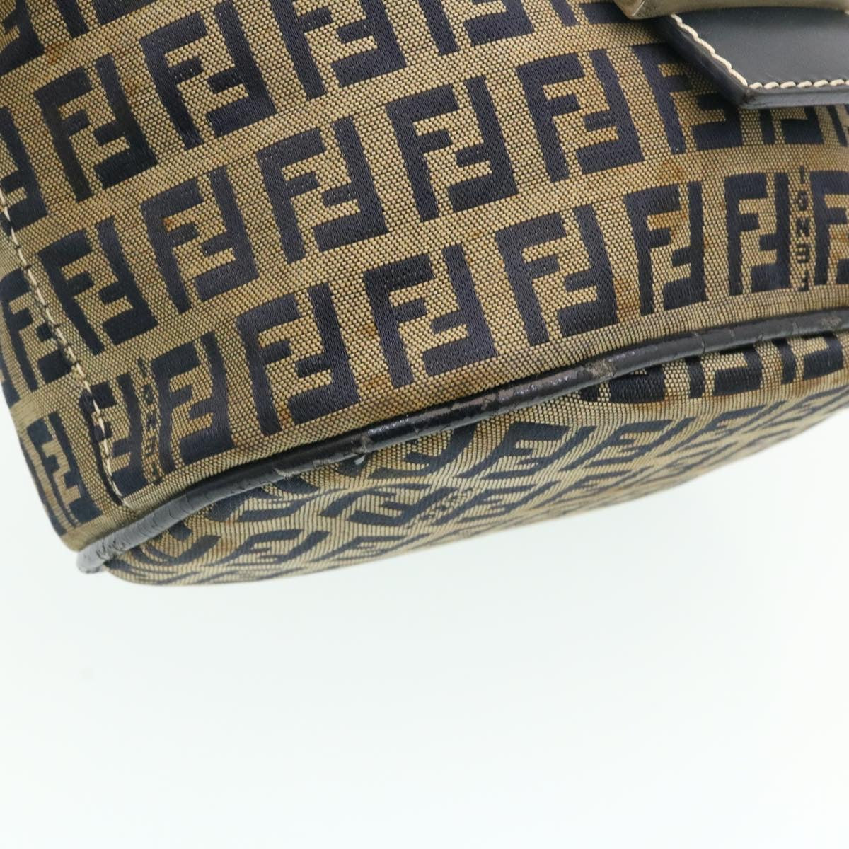 FENDI ZucchinoCanvas Shoulder Bag Brown am1690g