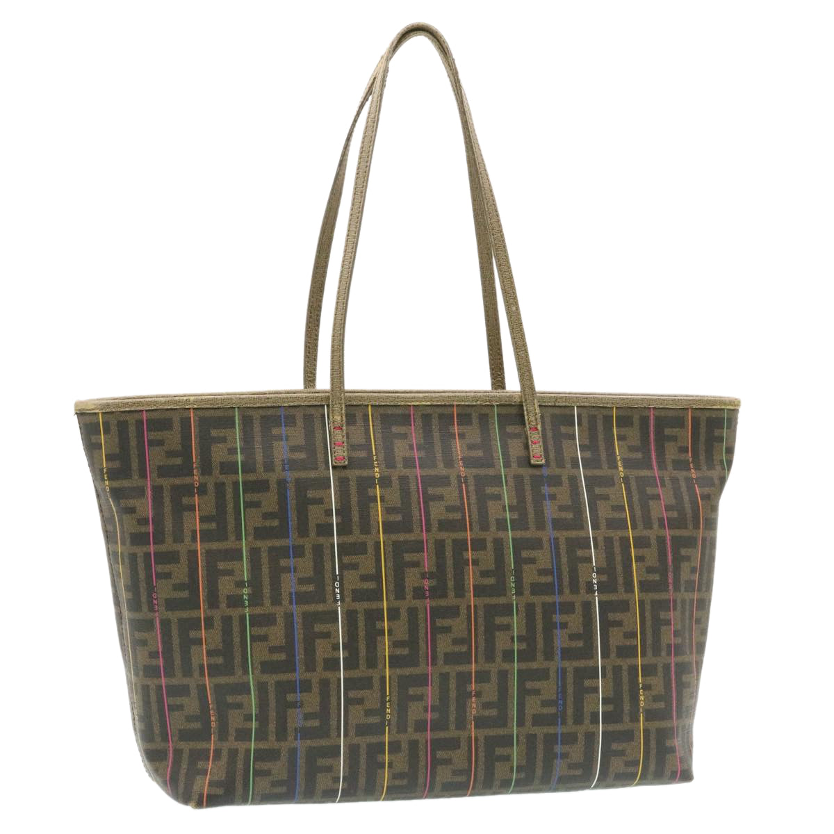 FENDI Zucca Canvas Tote Bag Brown am1693g