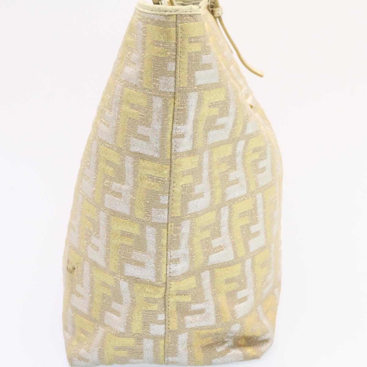 FENDI Zucca Canvas Tote Bag Beige Gold am1694g