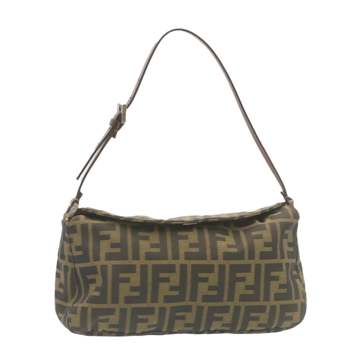 FENDI Zucca Canvas Tote Bag Black Brown am1921g