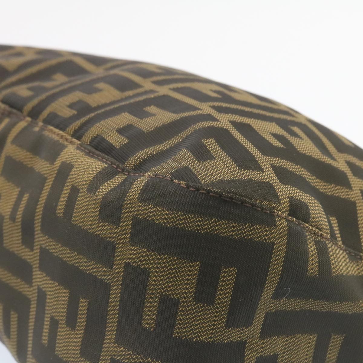 FENDI Zucca Canvas Tote Bag Black Brown am1921g