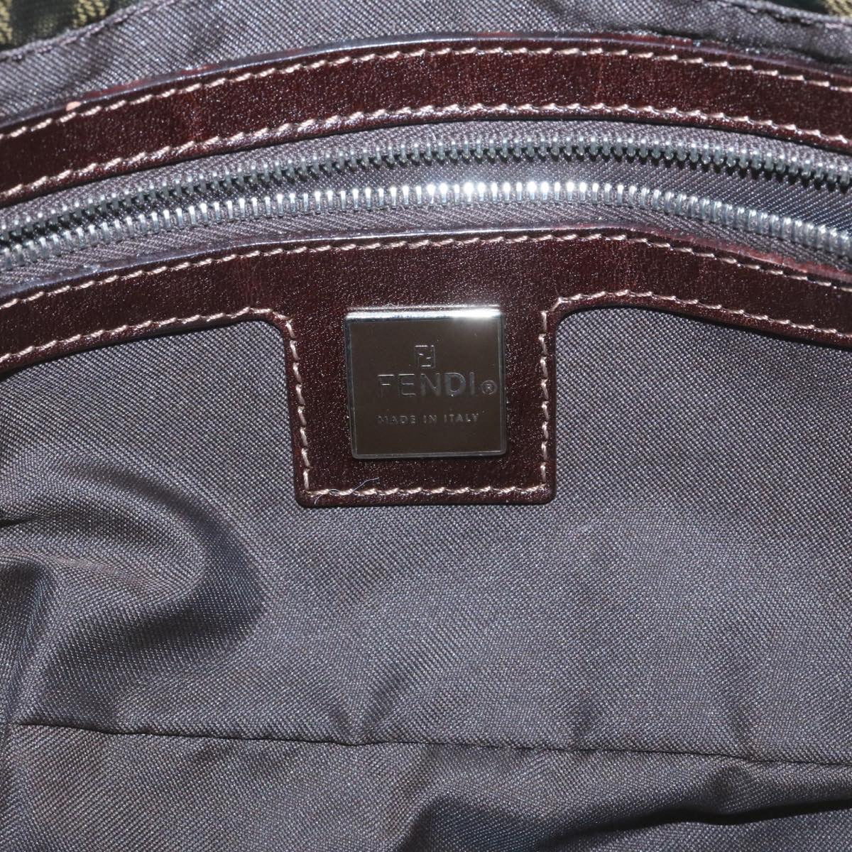 FENDI Zucca Canvas Tote Bag Black Brown am1921g