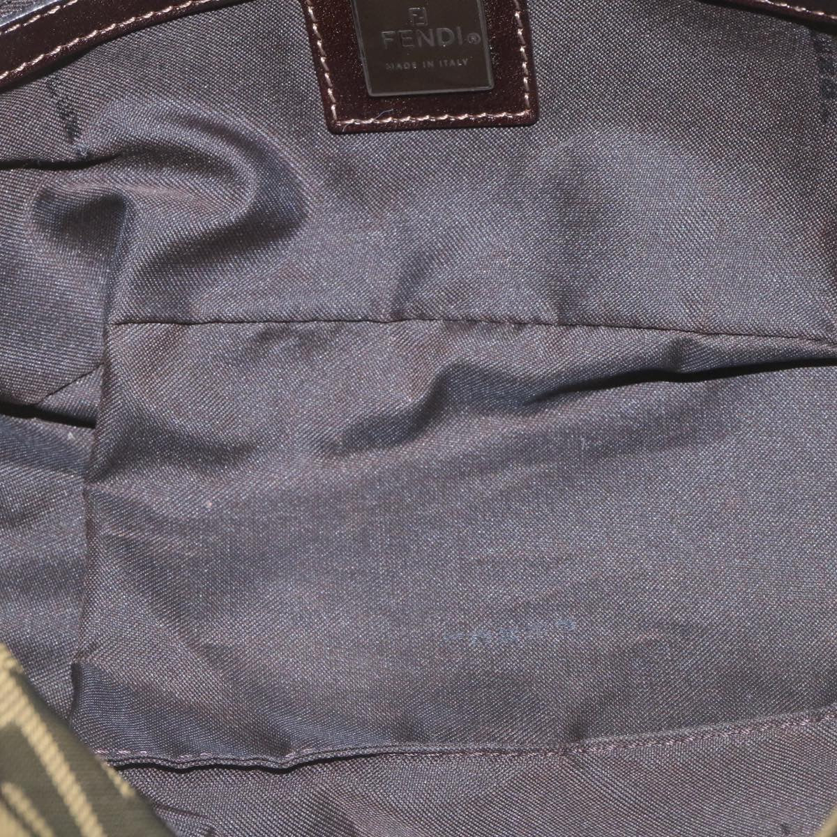 FENDI Zucca Canvas Tote Bag Black Brown am1921g