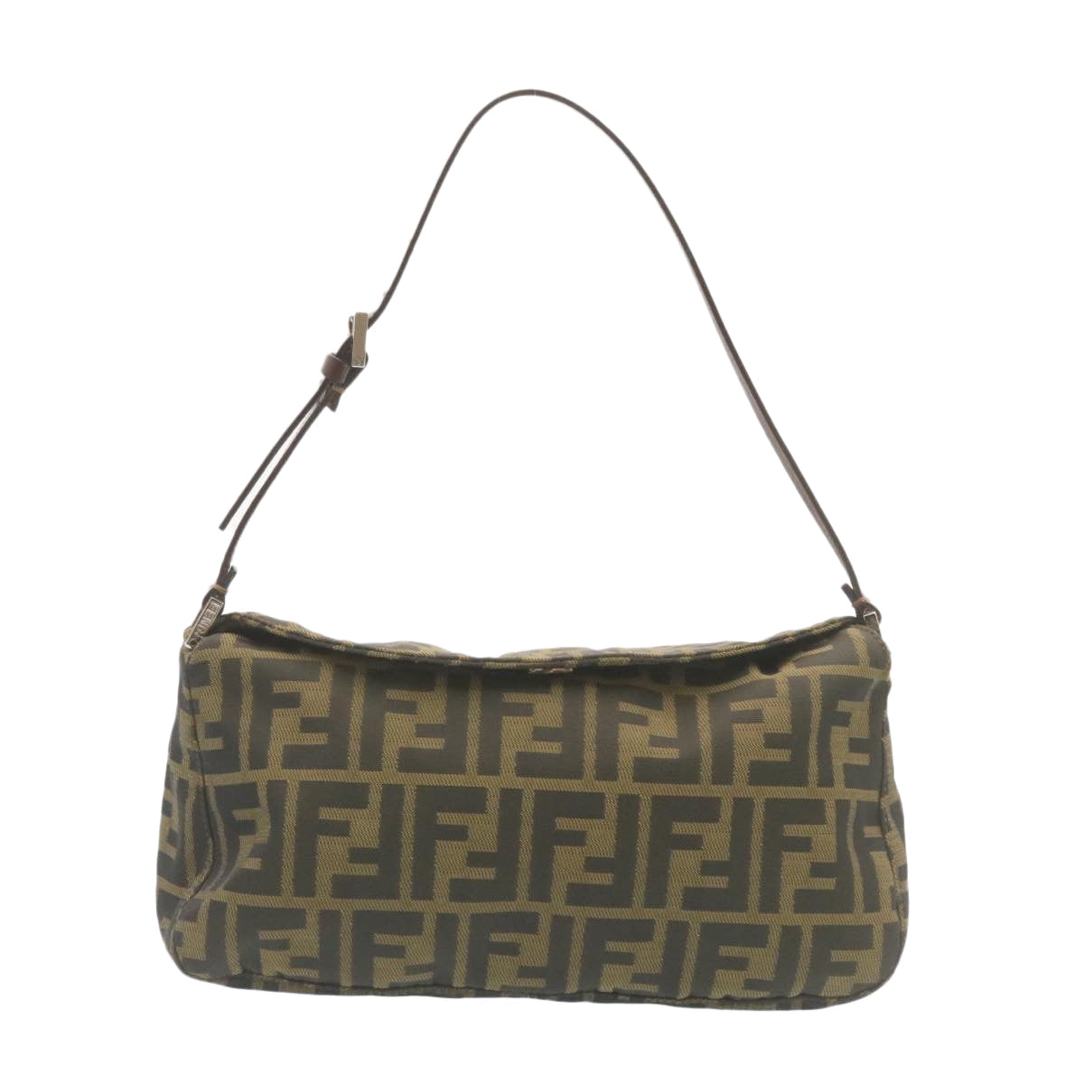 FENDI Zucca Canvas Tote Bag Black Brown am1921g