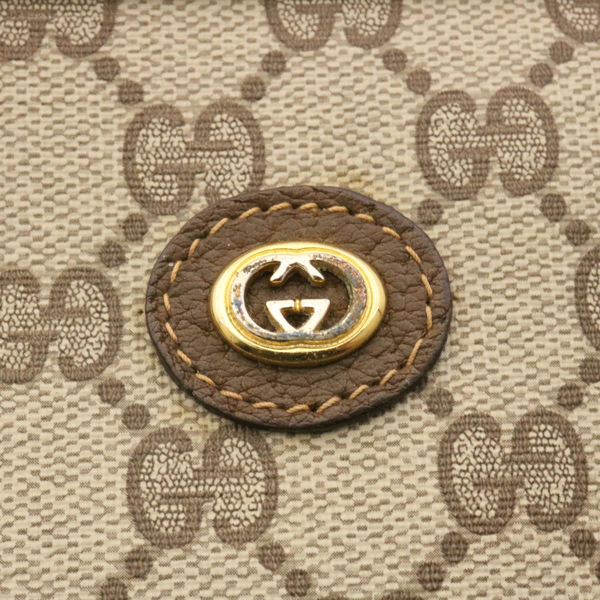 GUCCI GG Canvas Clutch Bag PVC Leather Beige am2188g