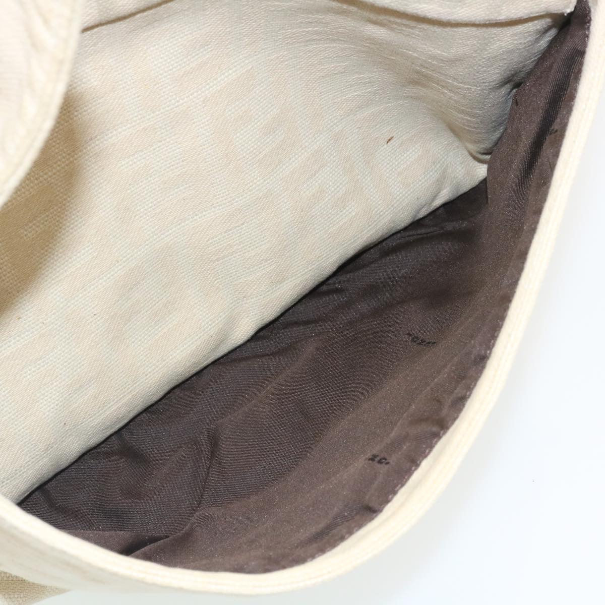 FENDI Zucca Canvas Mamma Baguette Shoulder Bag Beige am2225g