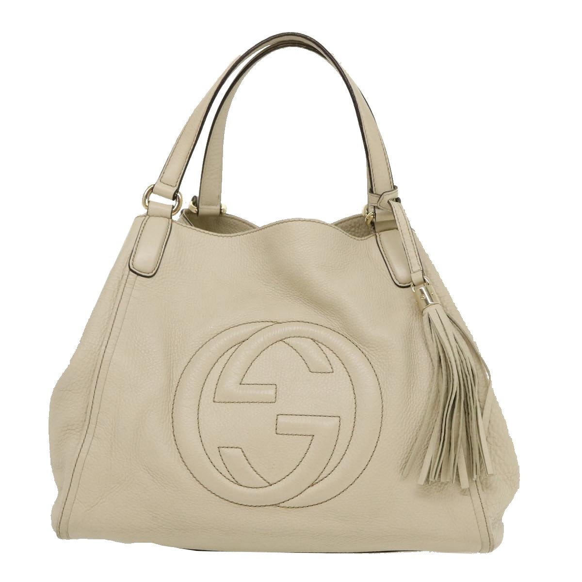 GUCCI Soho Fringe Tote Bag White am2471g